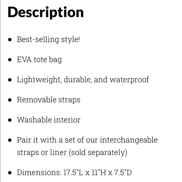 Pick your color…Versa Tote S/M - all options not available for at once ship - Picture 5 of 15